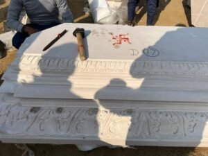 अग्रोहा शक्तिपीठ में माता महालक्ष्मी मंदिर निर्माण हेतु पत्थर का कार्य प्रारम्भ 2 agroha dham 03