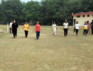 Participants taking part in sports competitions at GJU Hisar.