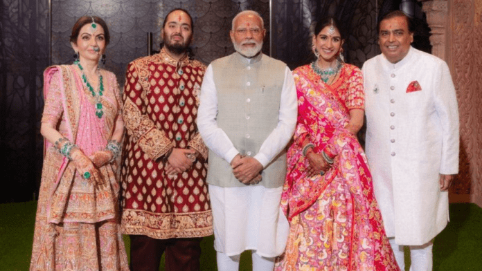 pm modi at anant-radhika wedding