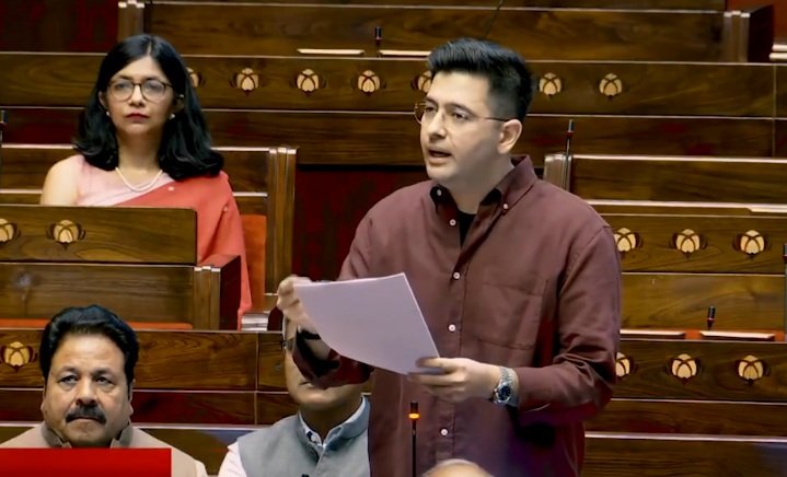 "राज्यसभा में डेटा प्लान पर बहस: राघव चड्ढा बोले- अनयूज्ड डेटा की लूट"Raghav Chadha data plan