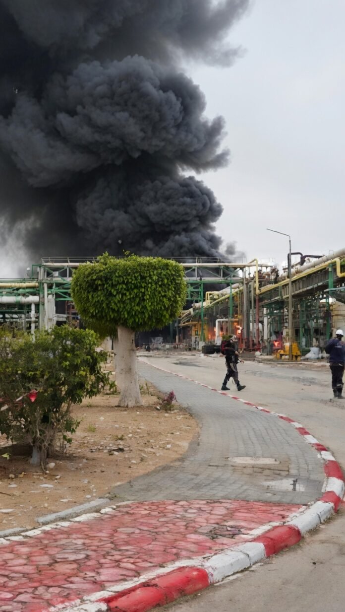 इजरायल के केमिकल हब पर ईरान का हमला, लोगों को घरों में रहने की सलाह Iran attack Israel chemical hub