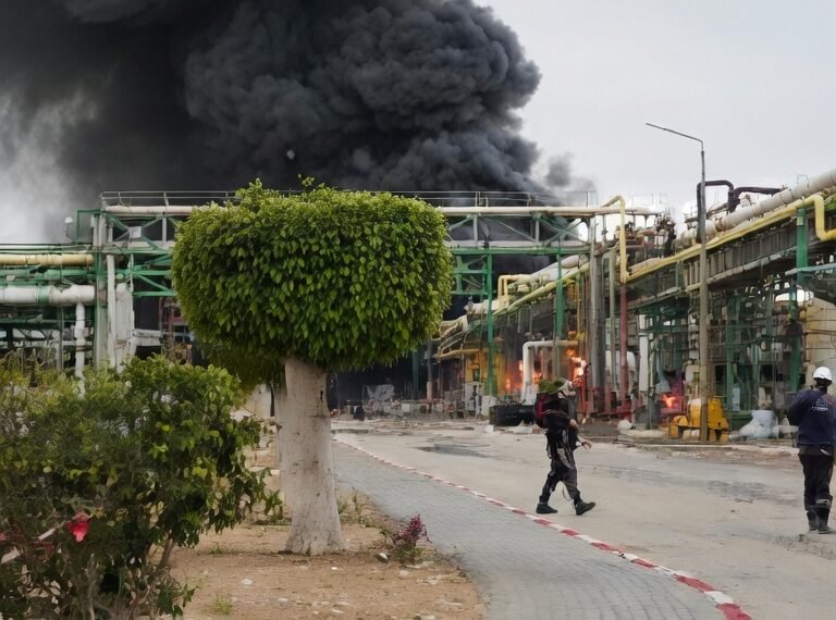 Home 6 इजरायल के केमिकल हब पर ईरान का हमला, लोगों को घरों में रहने की सलाह Iran attack Israel chemical hub
