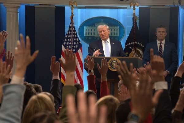 Washington: U.S. President Donald Trump Addresses Press Conference ट्रंप का बड़ा बयान: होर्मुज से गुजरने वाले जहाजों को ब्लॉक करेगा अमेरिका Trump Hormuz Strait block