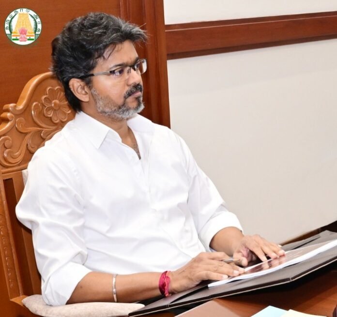 202607023849708 तमिलनाडु: सरकारी विभागों की समीक्षा में जुटे CM विजय Tamil Nadu CM Vijay